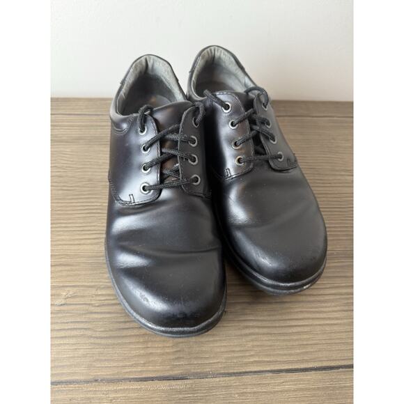 Dansko Walker Smooth Leather Shoes Men's Size 42 US 8.5-9 Black Work Oxfords - Picture 2 of 7